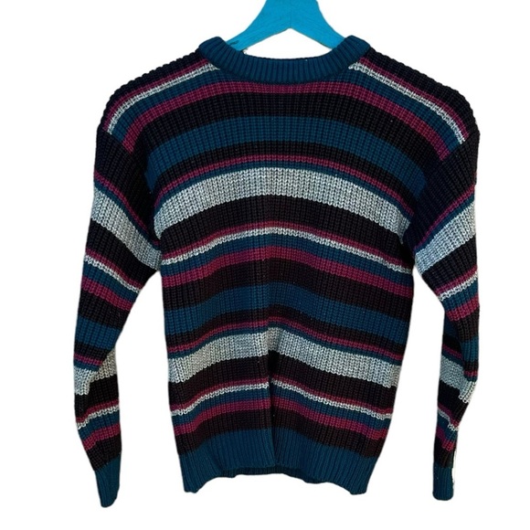 Take Ten boys size medium striped crew neck knit sweater - Picture 1 of 3